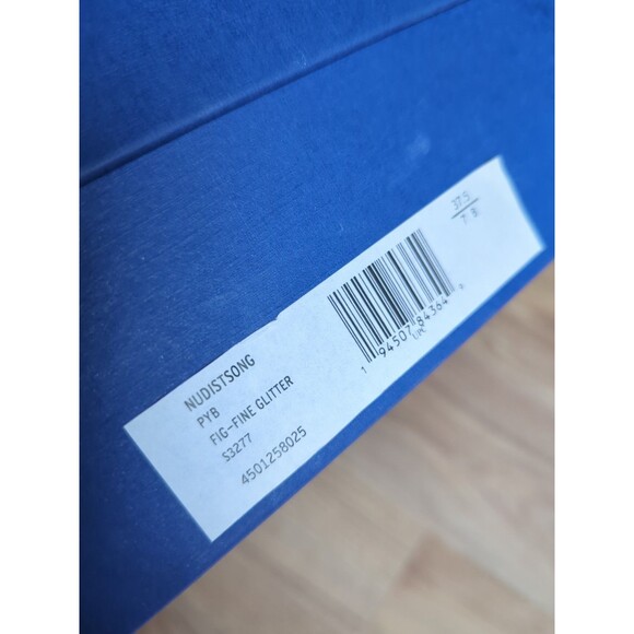 Stuart Weitzman Nudistsong Nudist Heel Sandals Womens 7 Fine Glitter - Picture 15 of 15